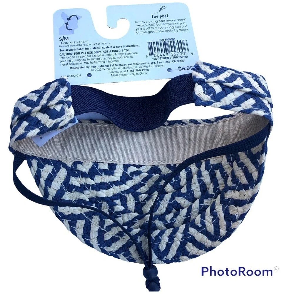 NWT Youly The Poet Dog hat visor S M